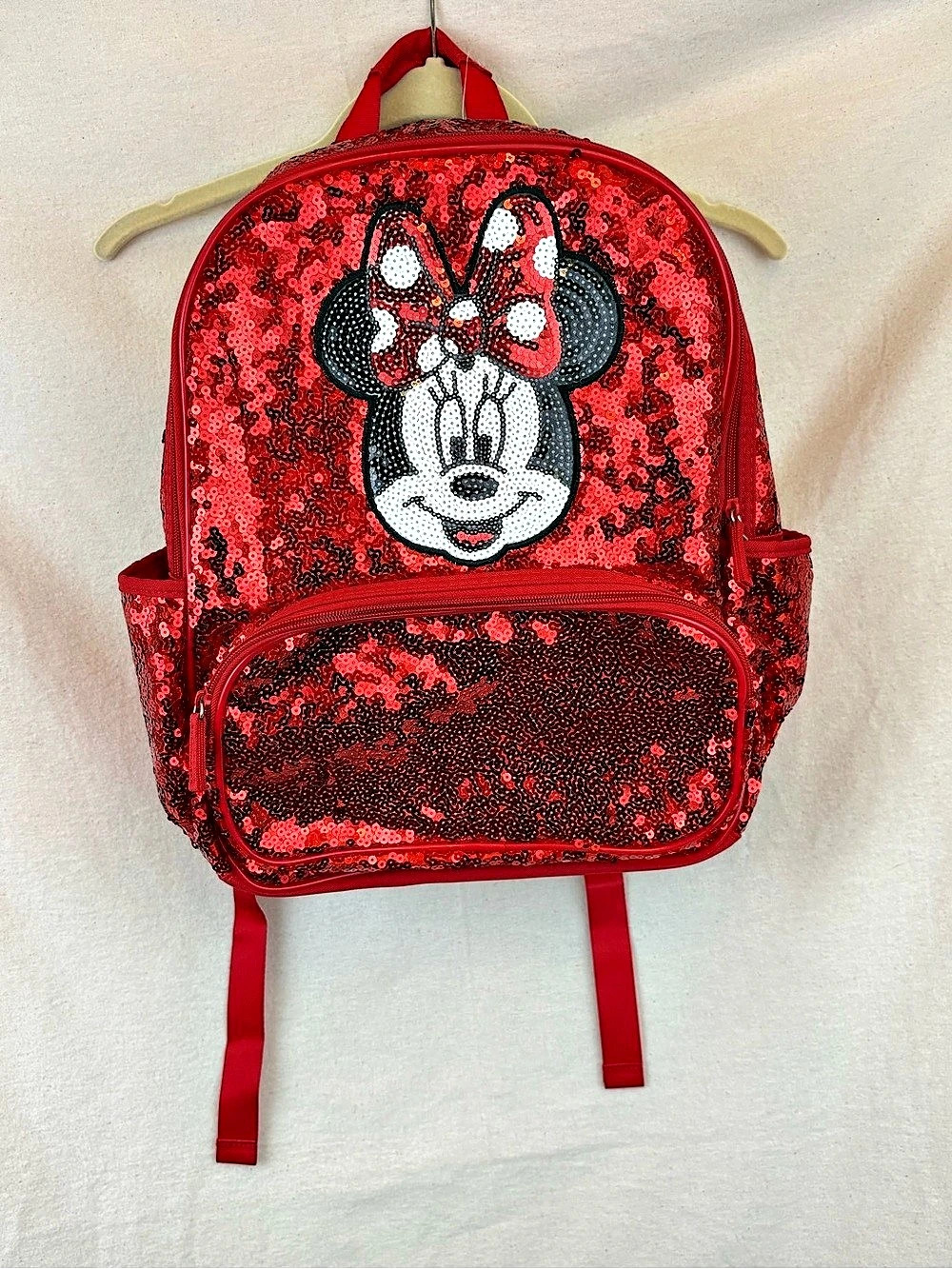 Disney Minnie Mouse Red Sequin Kids Backpack NTW